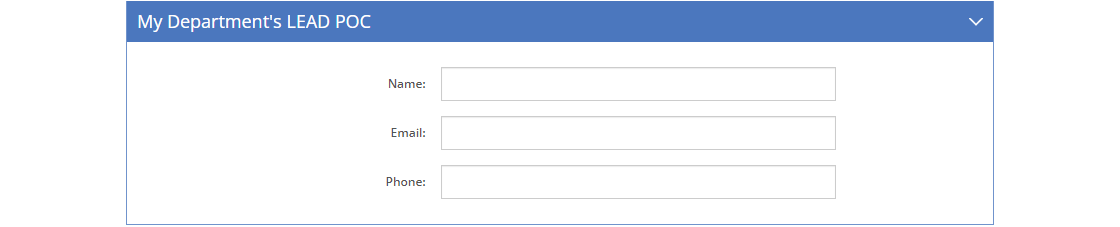 Account Request Detail Screen - My Department's LEAD POC Tab