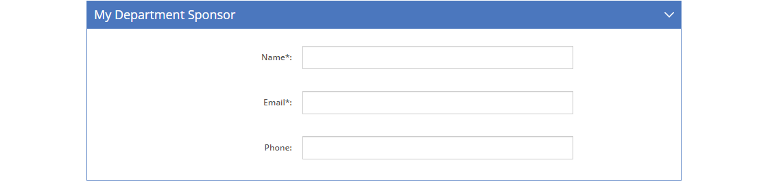 Account Request Detail Screen - My Department Sponsor Tab