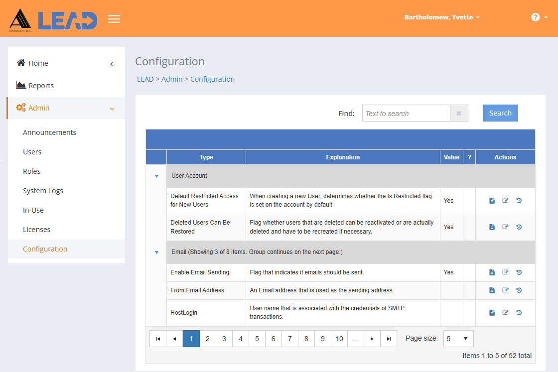 LEAD Administrator - Configuration LEAD Administrator - Configuration