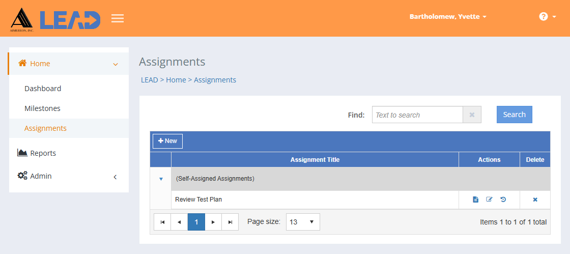 LEAD Administrator - Assignments