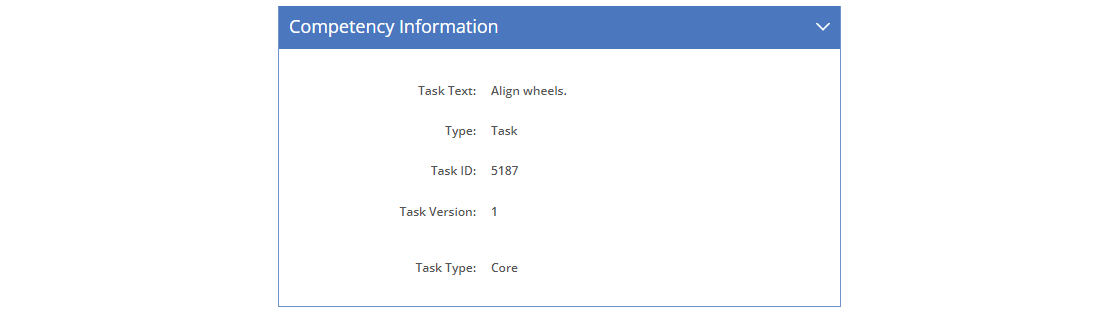 Competencies - Competency Information Tab