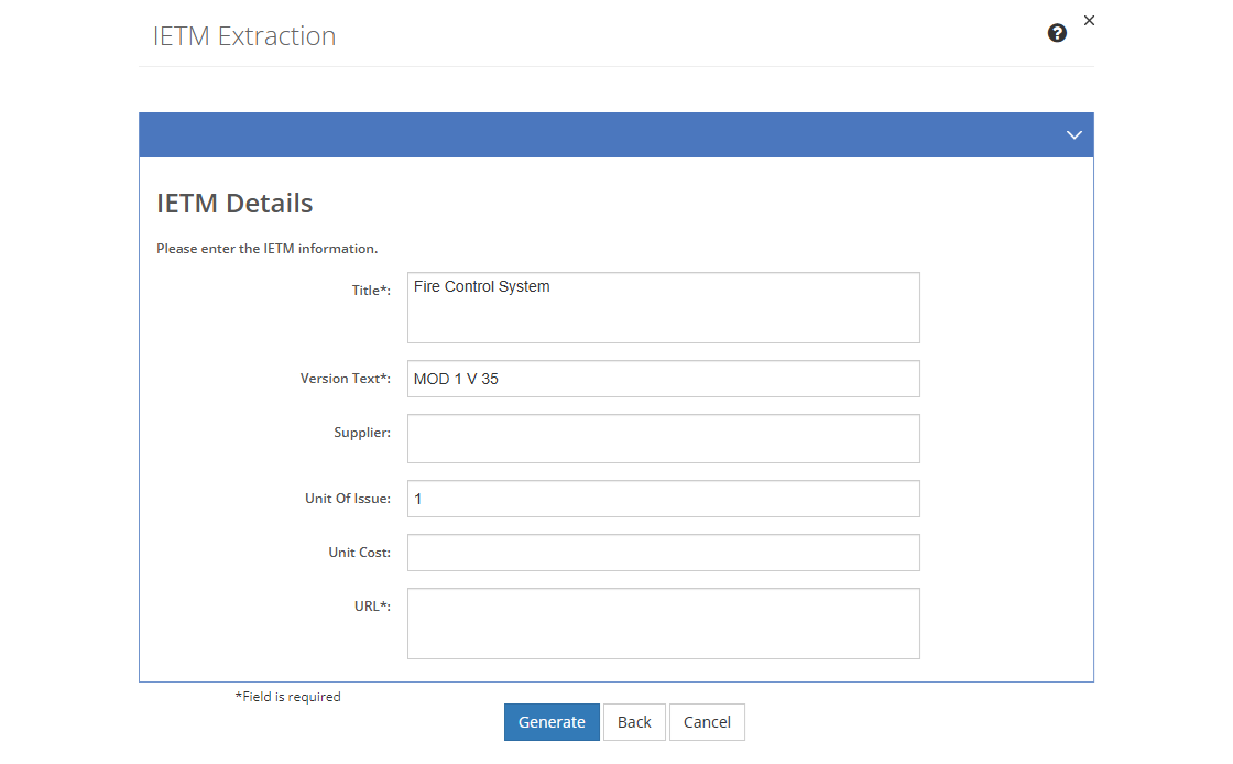 IETM Extraction - PMS IETM Details Screen IETM Extraction - PMS IETM Details Screen