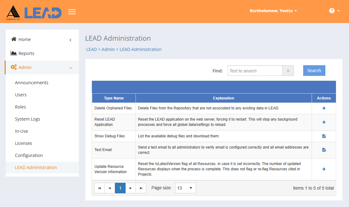 LEAD Administrator - LEAD Administration