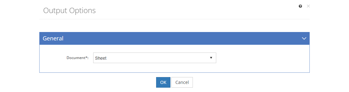 Sheet Output Options