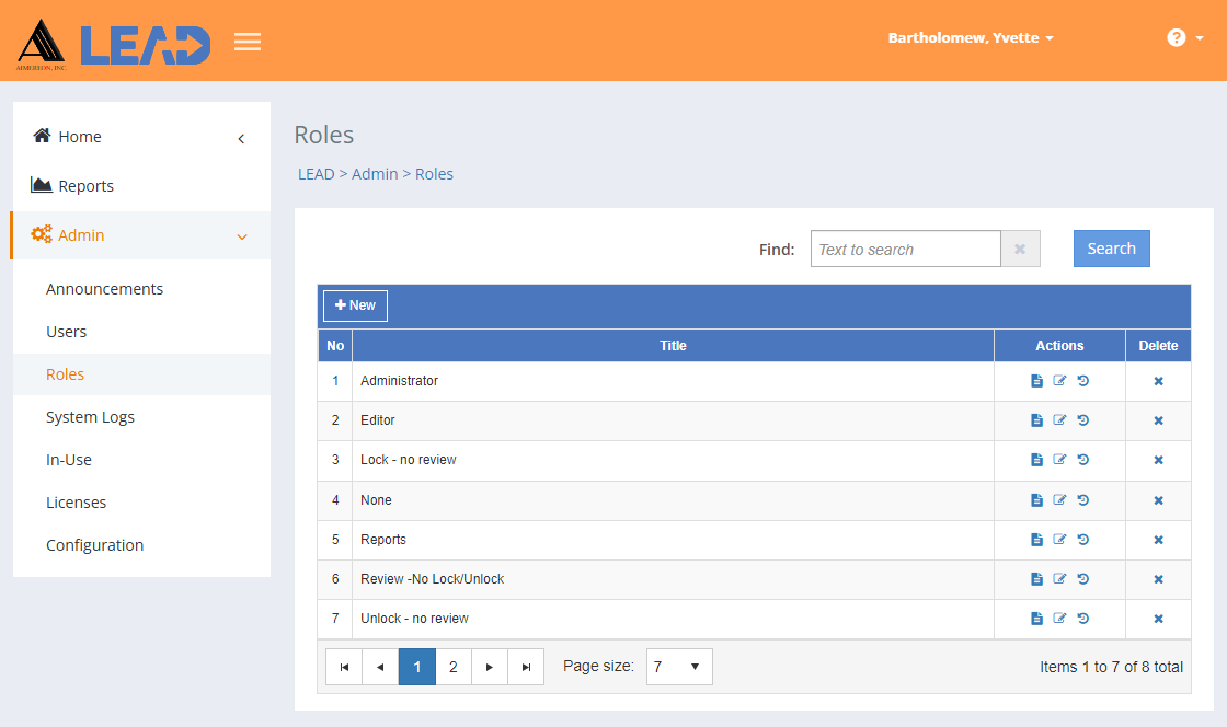 LEAD Administrator - Roles