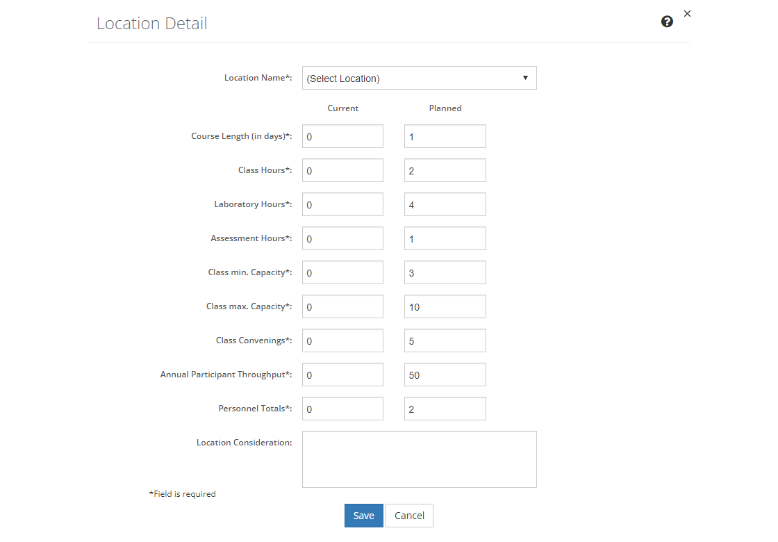 TNA / TMD - Add a Initiative Location