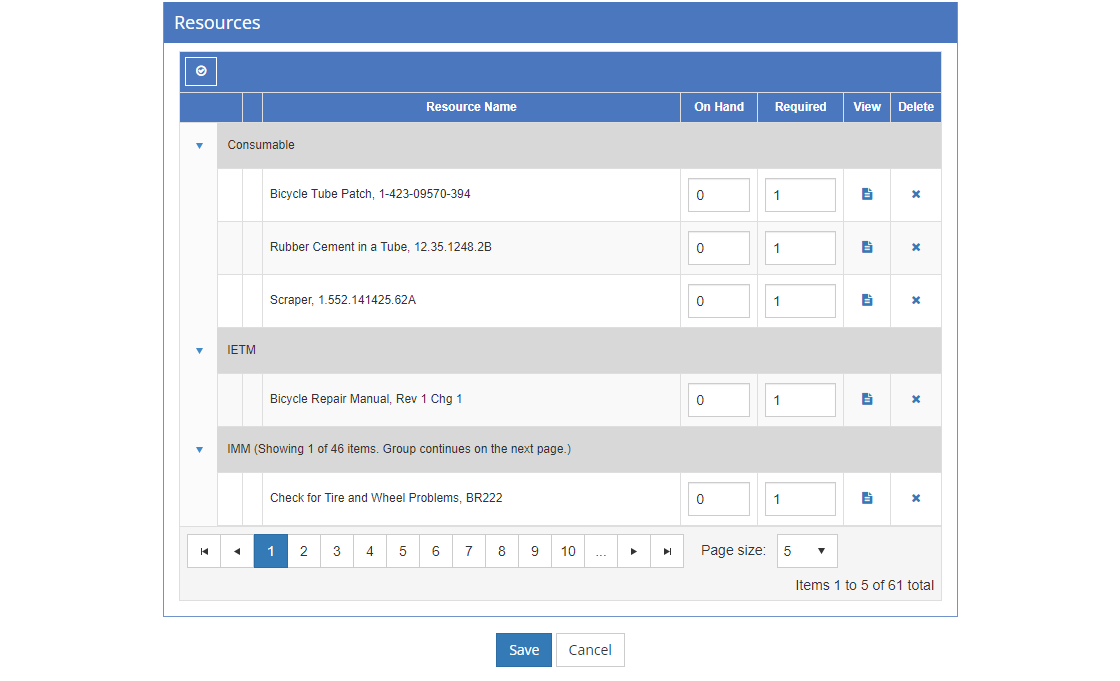 TNA/TMD > Training Data > Edit Resources