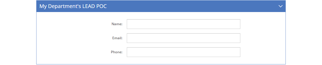 Account Request Detail Screen - My Department's LEAD POC Tab Account Request Detail Screen - My Department's LEAD POC Tab