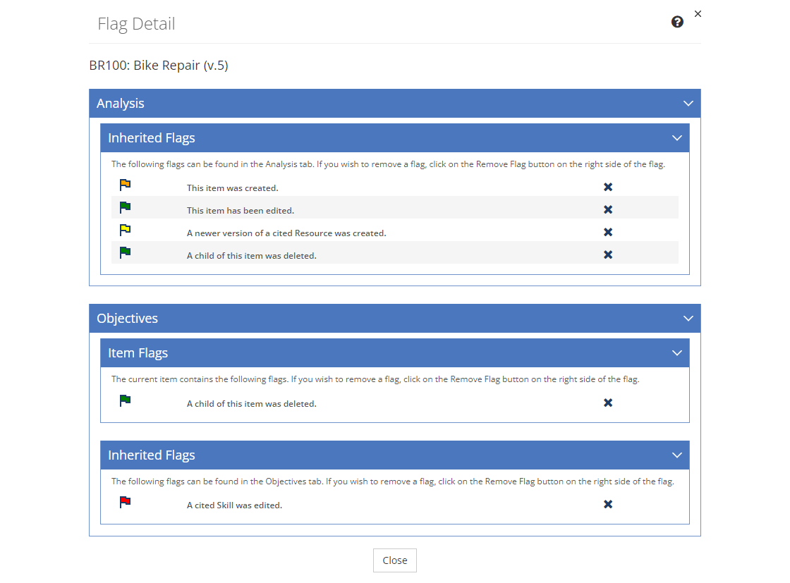 Flag Detail Screen - Initiatives > Initiatives Screen Example Flag Detail Screen - Initiatives > Initiatives Screen Example