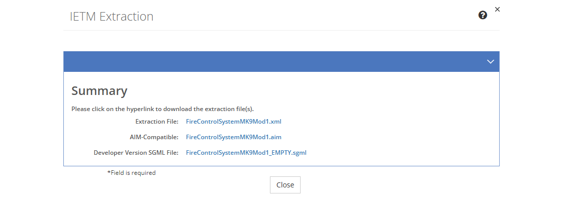 IETM Extraction - SGML Summary Screen IETM Extraction - SGML Summary Screen