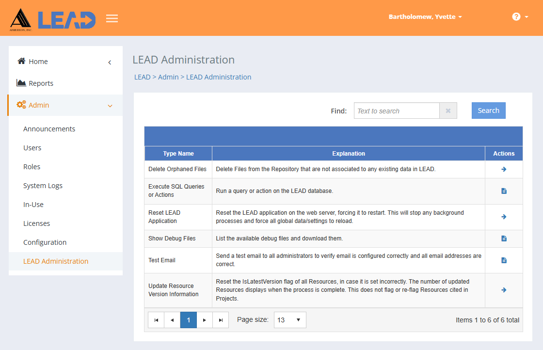 LEAD Administrator - LEAD Administration