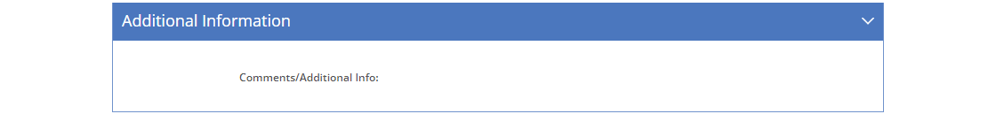 My Profile Detail - Additional Information Tab My Profile Detail - Additional Information Tab