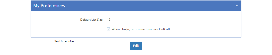 My Profile Detail - My Preferences Tab My Profile Detail - My Preferences Tab