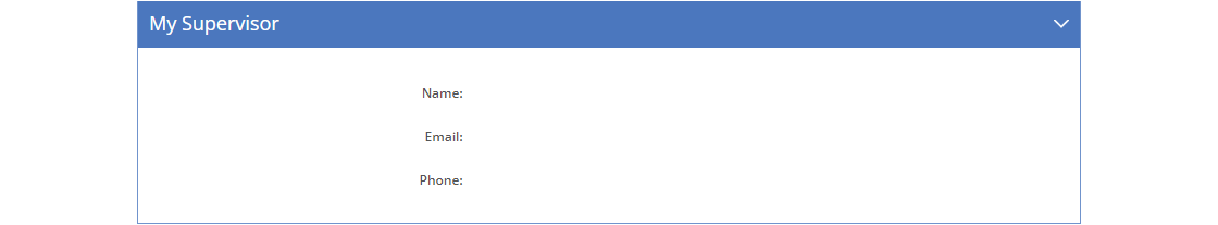 My Profile Detail - My Supervisor Tab My Profile Detail - My Supervisor Tab