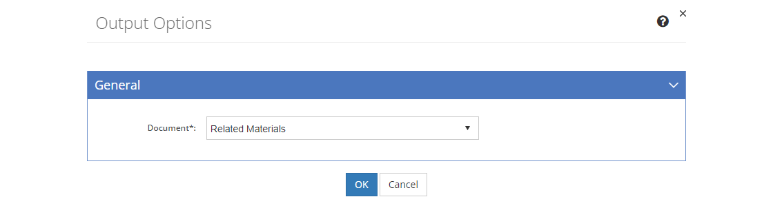 Resources Output Options Resources Output Options