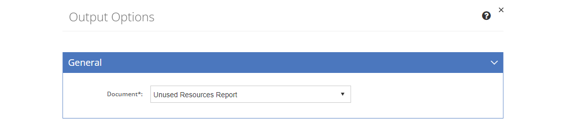 TNA and TMD Resources Output Options - General Tab TNA and TMD Resources Output Options - General Tab