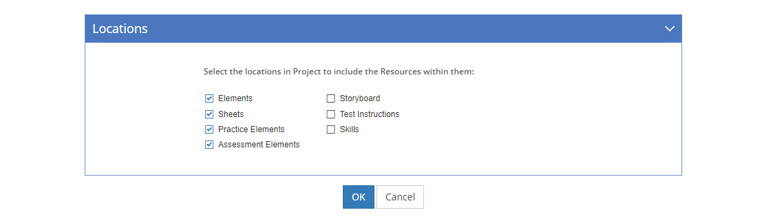 TNA and TMD Resources Output Options - Locations Tab TNA and TMD Resources Output Options - Locations Tab