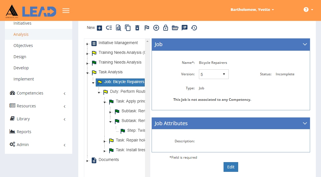Task Analysis > Job Task Analysis > Job