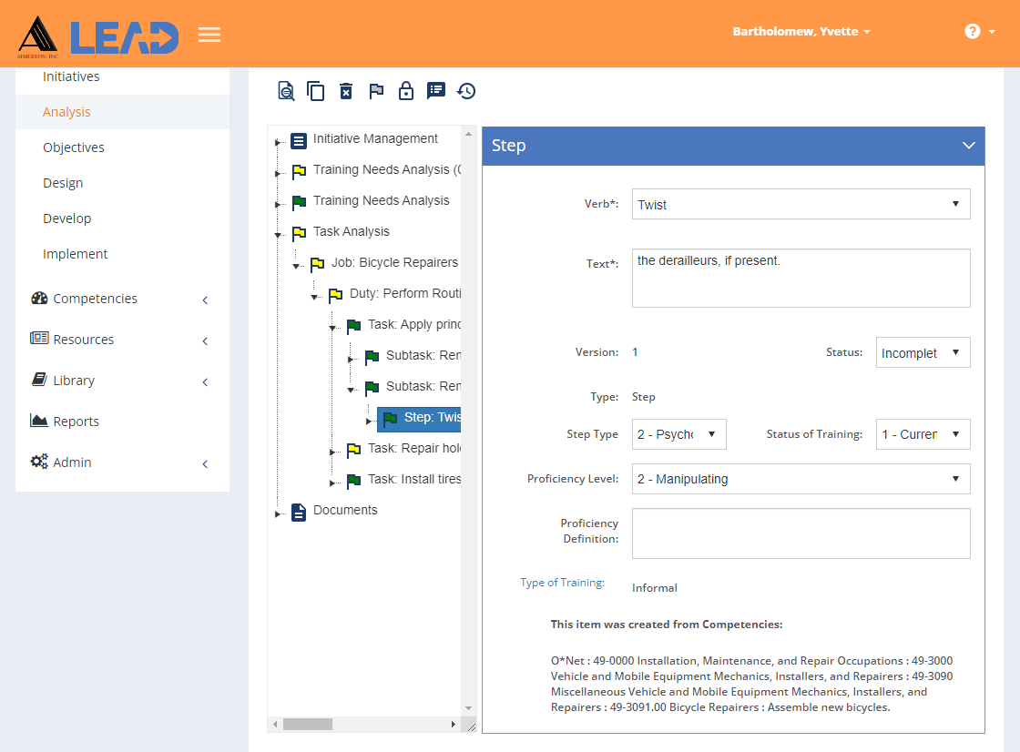 Task Analysis > Step Task Analysis > Step
