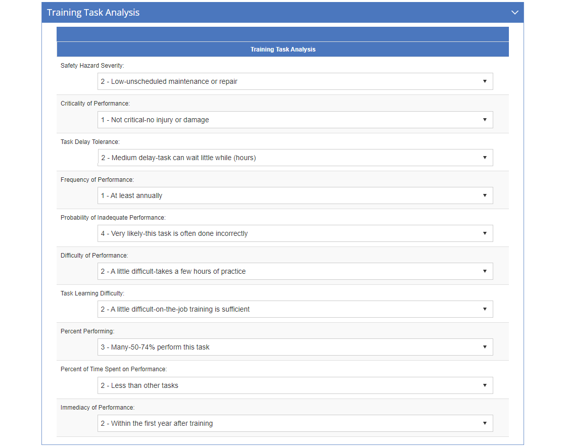 Task Analysis > Skill Detail Screen - Edit Task Analysis Attributes Tab Task Analysis > Skill Detail Screen - Edit Task Analysis Attributes Tab
