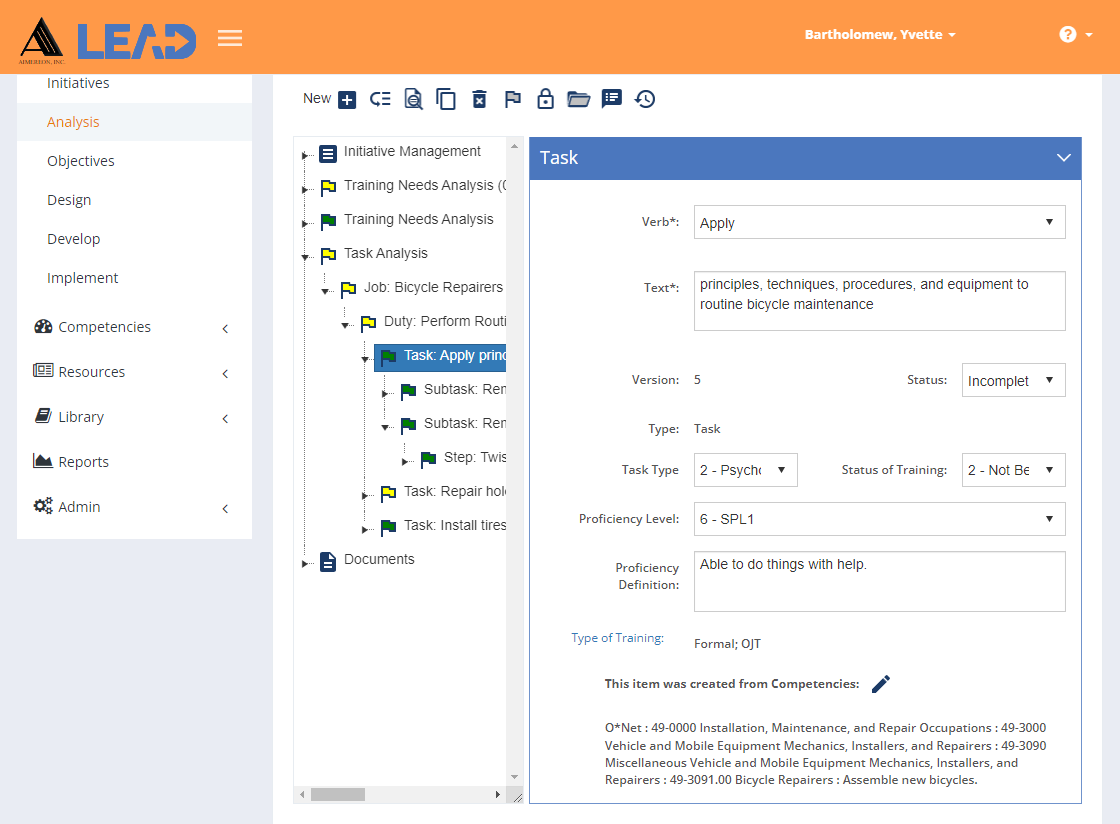 Task Analysis > Task Task Analysis > Task