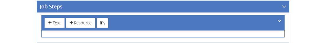 Performance Job Sheet - Job Steps Tab Performance Job Sheet - Job Steps Tab