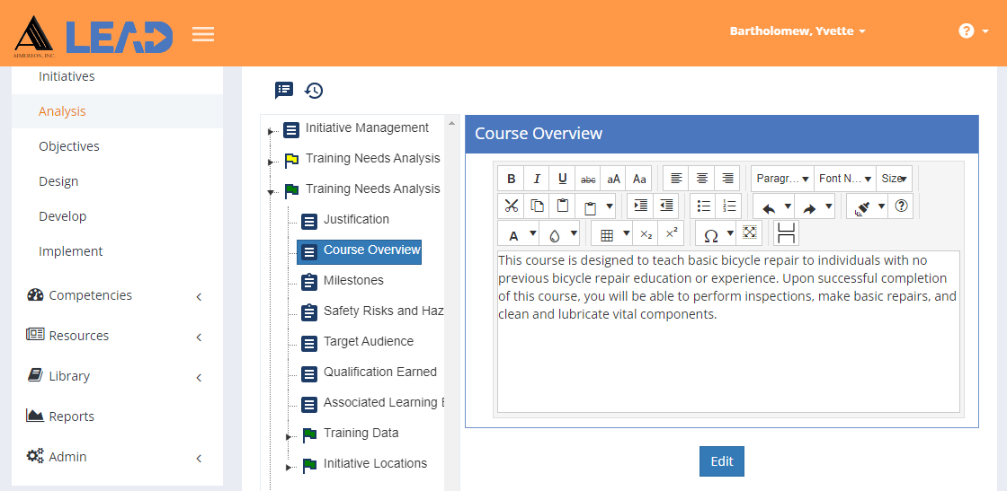 TNA/TMD > Initiative Overview TNA/TMD > Initiative Overview