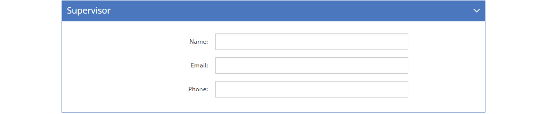 User Detail Screen - Supervisor Tab User Detail Screen - Supervisor Tab